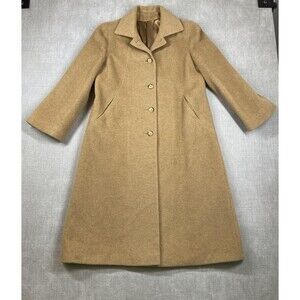Vintage Ultima Coat Womens Medium Camel Hair Wool Mr Vincent Lined Classic 70s